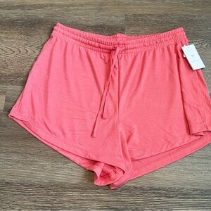 Women's Cooling Jersey Pajama Shorts - Auden™ Coral Pink S: Rayon Blend